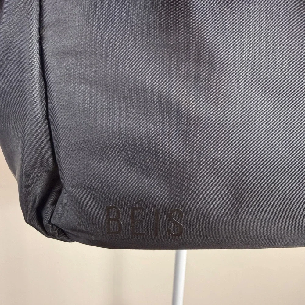 BEIS Diaper Bag Backpack Black Nylon Travel Laptop Bag with Trolley Sleeve